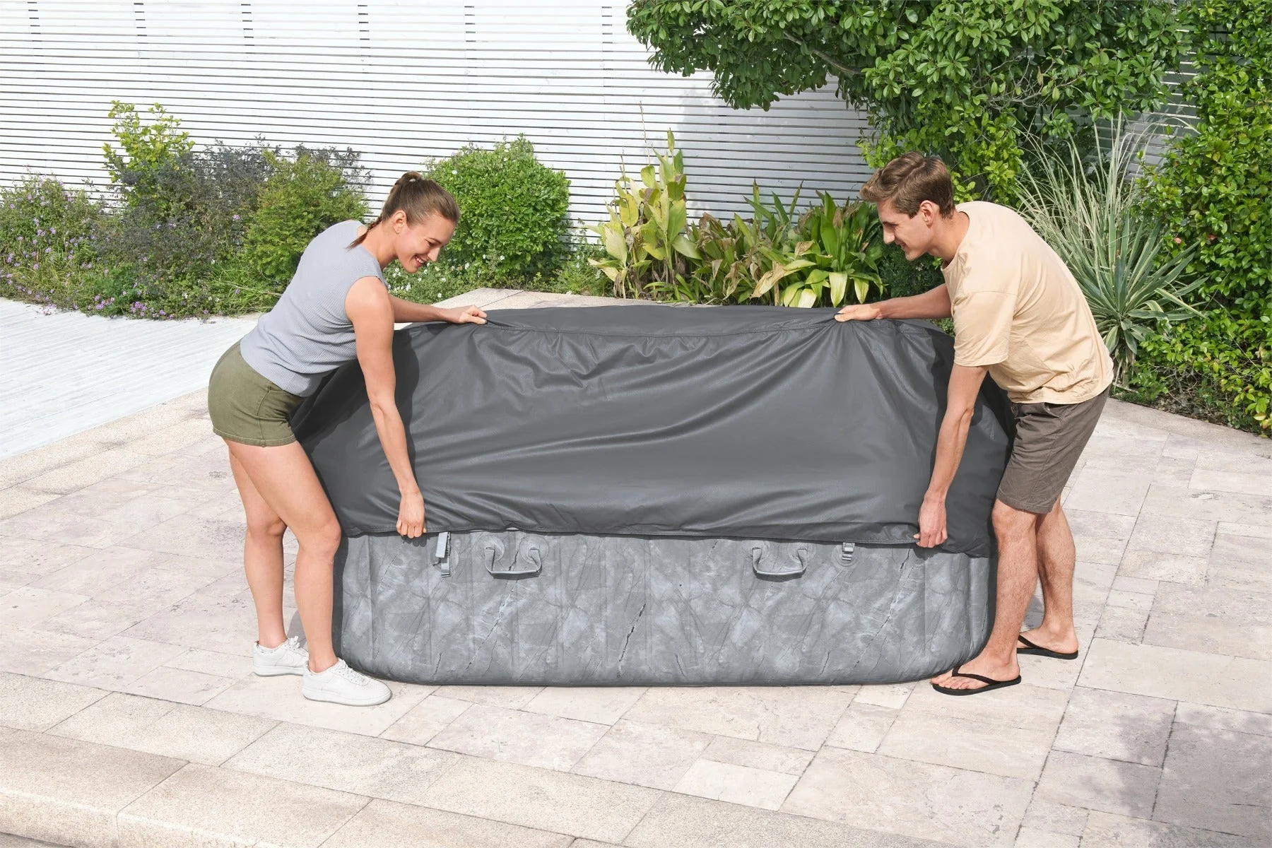 Square Thermal Hot Tub Cover - X Large 230cm x 71 cm - Outlet - Image 3