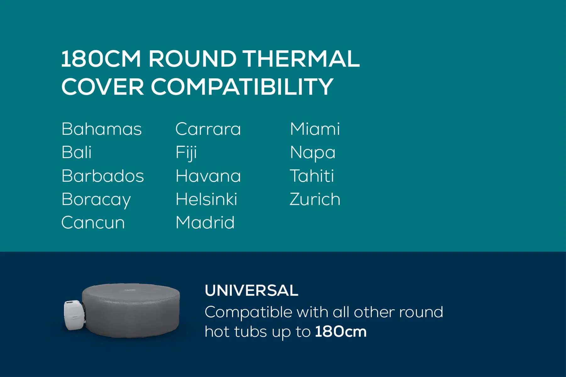 Round Thermal Hot Tub Cover - Small 180cm x 66cm - Outlet - Image 5